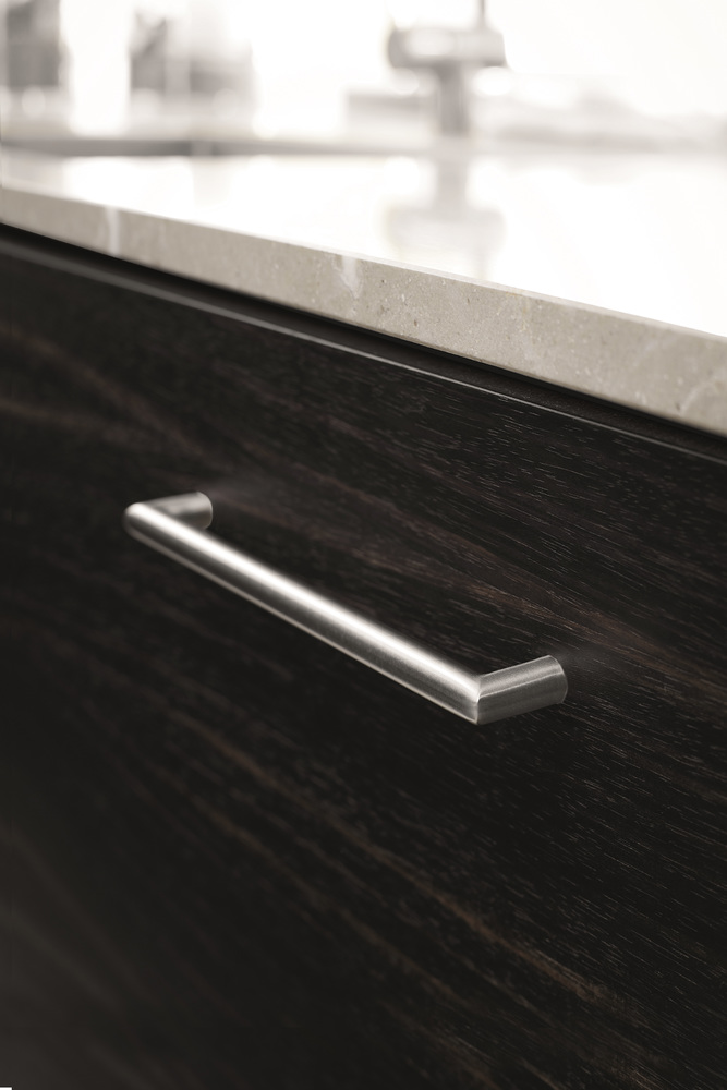 Furnipart – D Angle – greb i rustfrit stål silkeslebet CC192mm L204,7mm H30m